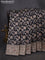 Banarasi uppada silk saree black with allover zari woven brocade weaves and zari woven border