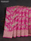 Banarasi tissue silk saree pink with allover floral zari woven brocade weaves and zari woven border