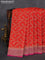 Banarasi georgette saree orange and pink with allover thread & zari weaves and woven border