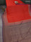 Banarasi georgette saree orange and pink violet with allover woven buttas and woven border