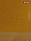 Banarasi crepe saree mustard yellow with allover geometric weaves and woven border