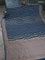 Banarasi crepe saree peacock blue with allover geometric weaves and woven border