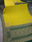 Banarasi crepe saree lime yellow and green with woven buttas and woven border