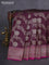 Banarasi dupion silk saree wine shade and magenta pink with allover thread & zari floral weaves and woven border