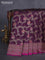 Banarasi dupion silk saree wine shade and magenta pink with allover thread & zari floral weaves and woven border