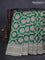 Banarasi uppada silk saree green with allover zari woven brocade weaves and zari woven border