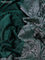 Banarasi crush crepe saree dark green with plain body and silver zari woven floral border
