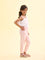 Girls Solid Pastel Pink 3/4th Leggings