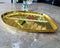 Gift item, banana leaf plate, Brass Thali, leaf designed multipurpose plate (Dia 9 Inches)