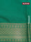 Art chiffon saree teal blue with allover zari woven brocade weaves and zari woven border