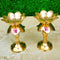 Brass Kamal stand diya, Brass Diya, Brass Oil lamp, Gift Item (Pack of 2 Pcs)