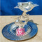 German Silver Pooja Diya, Oil Lamp. Diameter - 4 Inches.