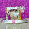 German Silver Kamdhenu Cow Calf, Decorative Showpiece for Home Decor (Dia 3 Inches)