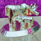 German Silver Kamdhenu Cow Calf, Decorative Showpiece for Home Decor (Dia 3 Inches)