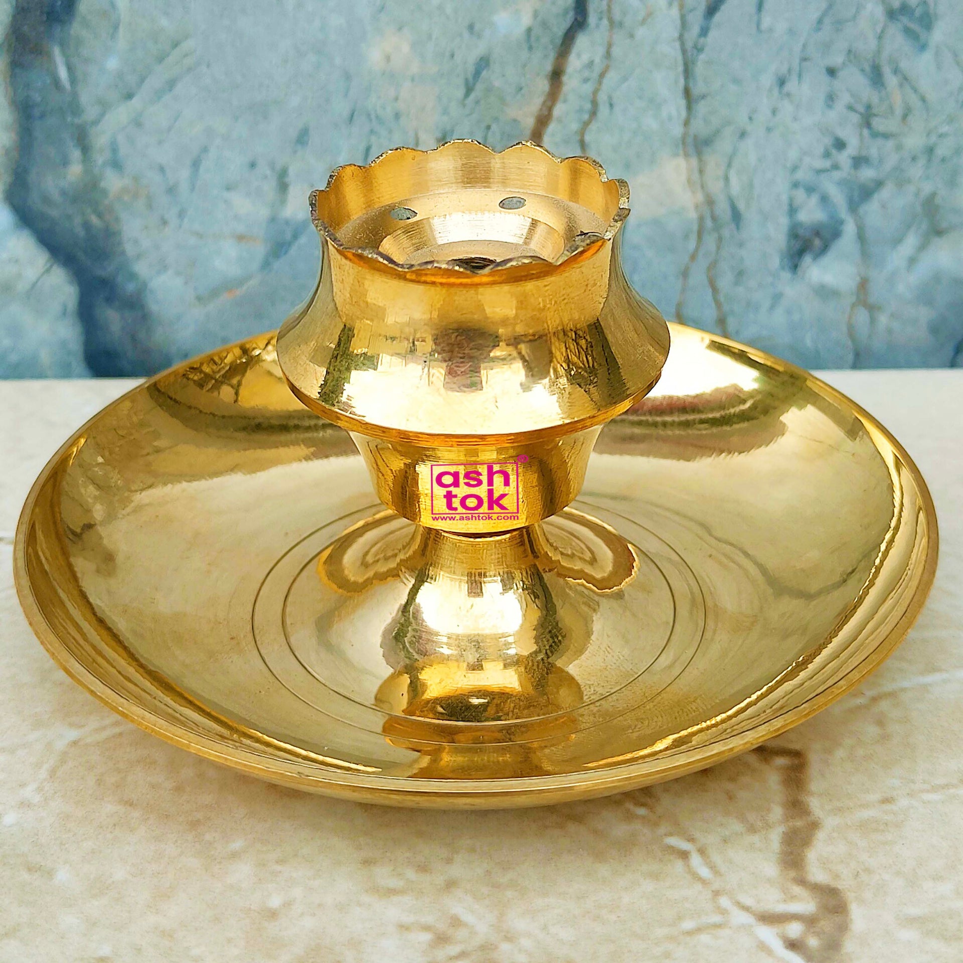 Golden Brass Incense Stick Holder, Brass Agarbati Sampat Holder