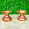 Copper Deep Five Star Diya, Decorative Puja Diya (Pack of 2 Pcs)