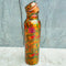 Pure Copper Medallion Candy Paisley Printed Lacquered Leak Proof Copper Water Bottle, Capacity - 1 Litre