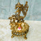 Brass Peacock Oil Diya With Legs, Decorative Mandir Diya, Antic Puja Diya, Traditional Oil Lamp