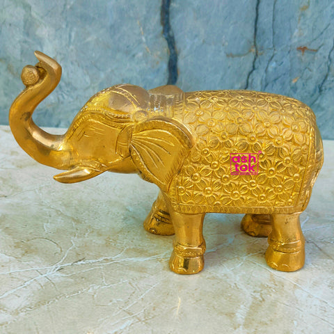 Brass Elephant, Brass Elephant Showpiece Home Decor