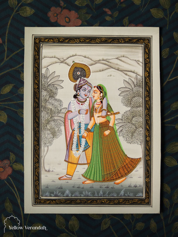 Original Pichwai Painting - Radha Krishna