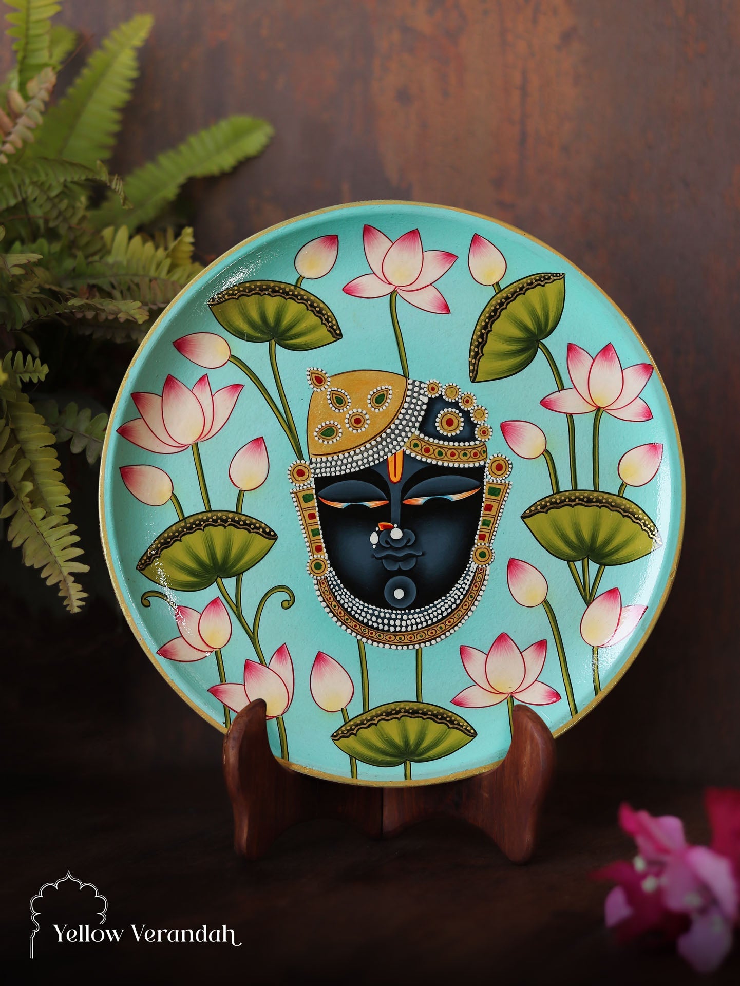 Pichwai Handpainted Wall Plate - 10