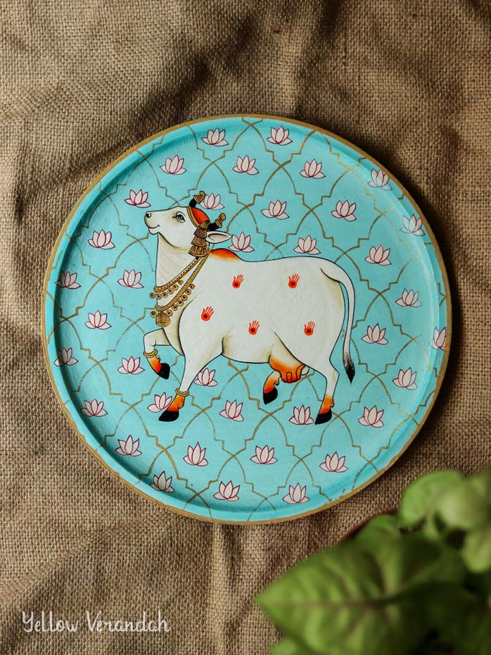 Pichwai Handpainted Wall Plate - 10