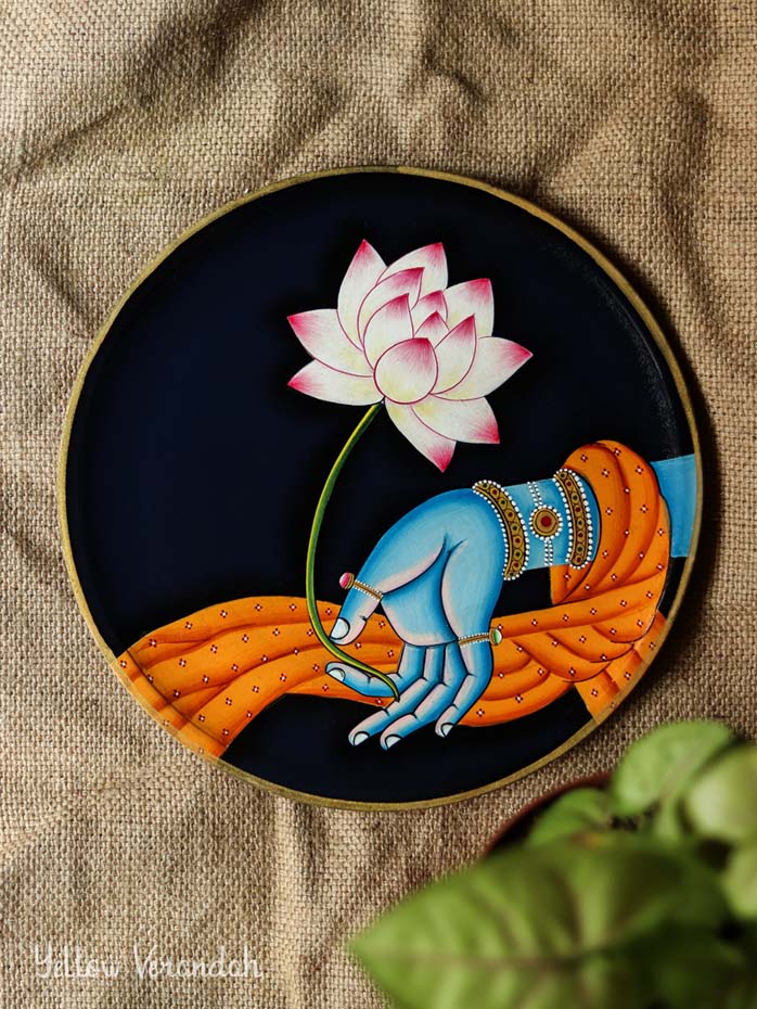 Pichwai Handpainted Wall Plate - 10