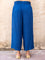 Royal Blue Slub Palazzo Pants