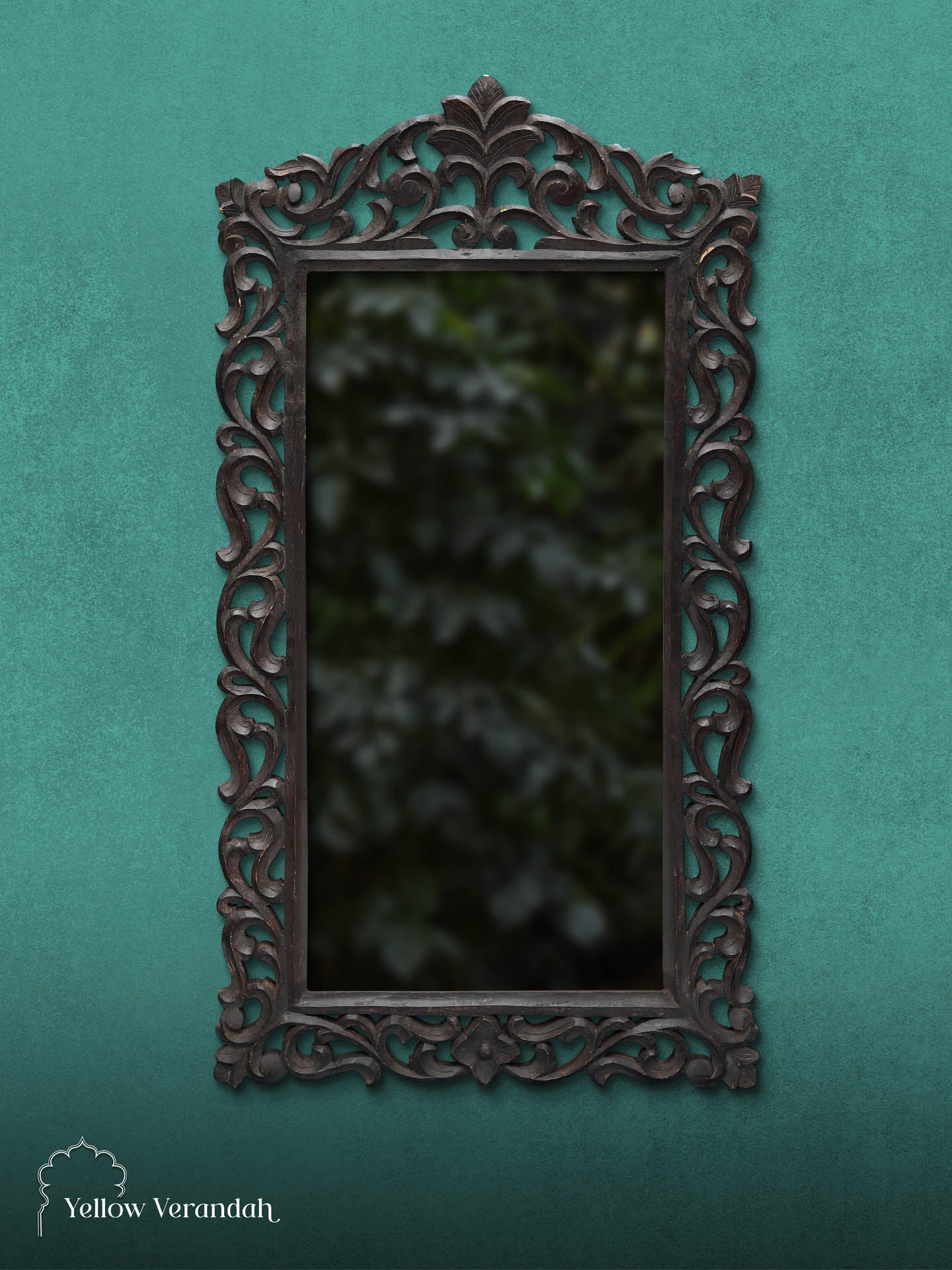 Victorian Wooden Carving Mirror