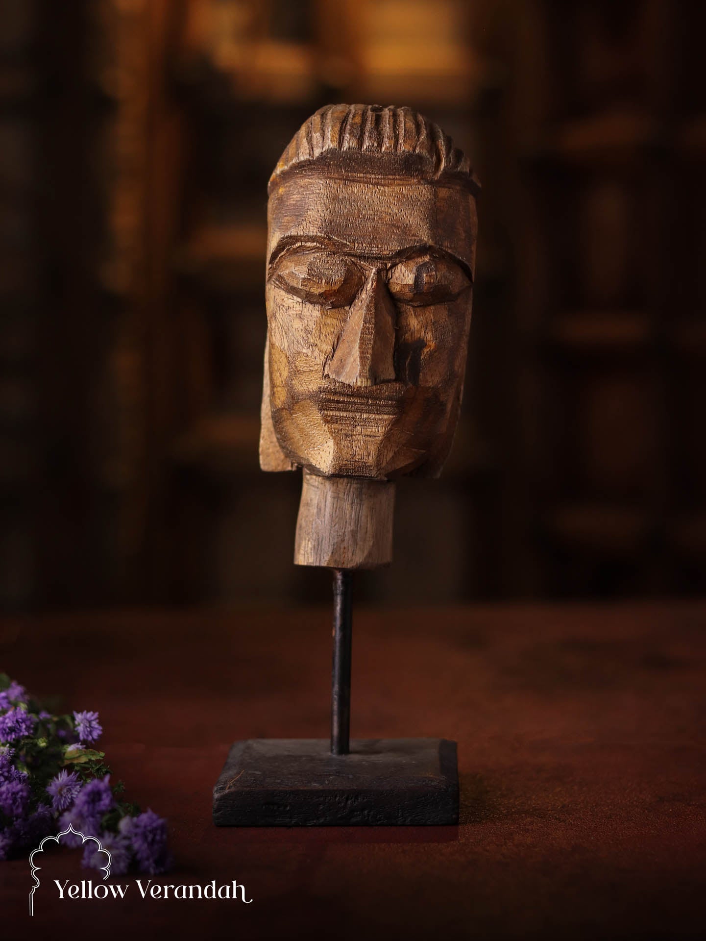 Wooden Tribal Face