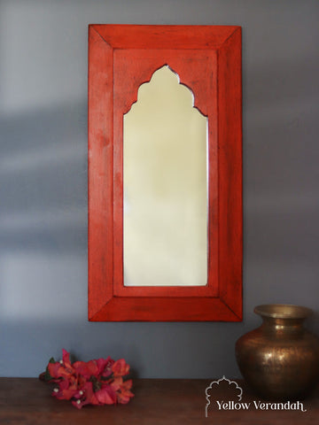 Jodhpuri Vintage Mirror - Orange