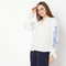Band Neck Short Length Flared Full Sleeve Relaxed Fit Embroidered Top