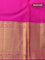 Pure kanjivaram silk saree yellow and pink with zari woven buttas and zari woven border