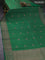 Banarasi raw silk saree green with allover zari weaves & buttas and woven border