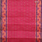 Bengal cotton saree pink and blue with thread woven buttas and thread woven border without blouse