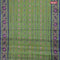 Bengal cotton saree green shade and blue with thread woven buttas and thread woven border without blouse