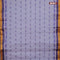 Bengal cotton saree grey and mustard shade with thread woven buttas and thread woven border without blouse