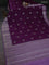Banarasi poona silk saree wine shade and lavender with zari woven floral buttas and long zari woven border