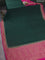 Banarasi crepe partly saree green and pink with woven buttas and woven border