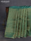 Banarasi semi crepe saree green with allover zari woven brocade weaves and lace work border