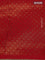 Banarasi semi crepe saree red with allover zari woven brocade weaves and lace work border