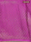 Banarasi semi crepe saree purple with allover zari woven brocade weaves and lace work border