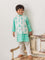 Set of 3 - Kanha Organic Cotton Block Printed Long Kurta with Jacket