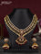 Antique guttapusalu necklace changable pendant with kemp & cz stones and pearl & pink beads hangings