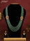 Beaded multilayer mint green necklace lakshmi design with cz stones