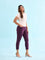 Women Solid Dark Wine Mid Rise Cropped Jeggings