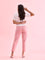 Women Solid Light Pink Cotton Pencil Pant