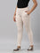 Women Solid Cream Stretch Ponte Pants