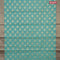 Banarasi kota saree teal blue and maroon with zari woven buttas and zari woven border