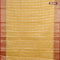 Banarasi kota saree yellow and red with allover zari weaves and zari woven border